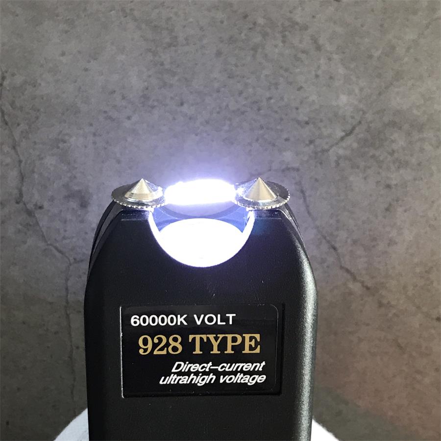 Close-up of 60000K 928 device top with bright white LED illuminated