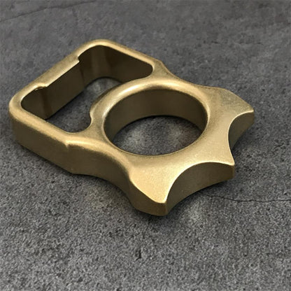 Stonewashed Brass Bottle Opening EDC Keychain Backpack EDC Tool