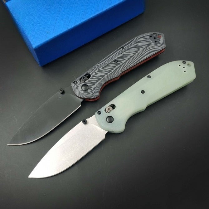 BM560 CPM-M4 Stonewashed Black Titanium-Plated Outdoor Folding Knife