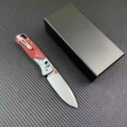 BM535-09 Red Aviation Aluminum G10 Outdoor Folding Knife