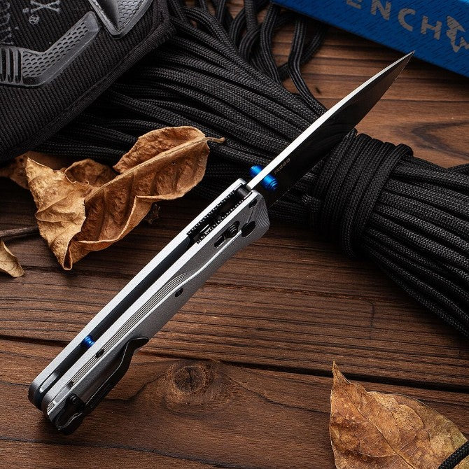 BM535BK-4 Silver Aviation Aluminum Handle 9CR13 Outdoor Folding Knife