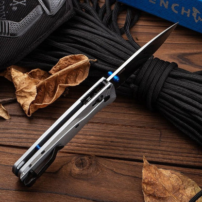 BM535BK-4 Silver Aviation Aluminum Handle 9CR13 Outdoor Folding Knife