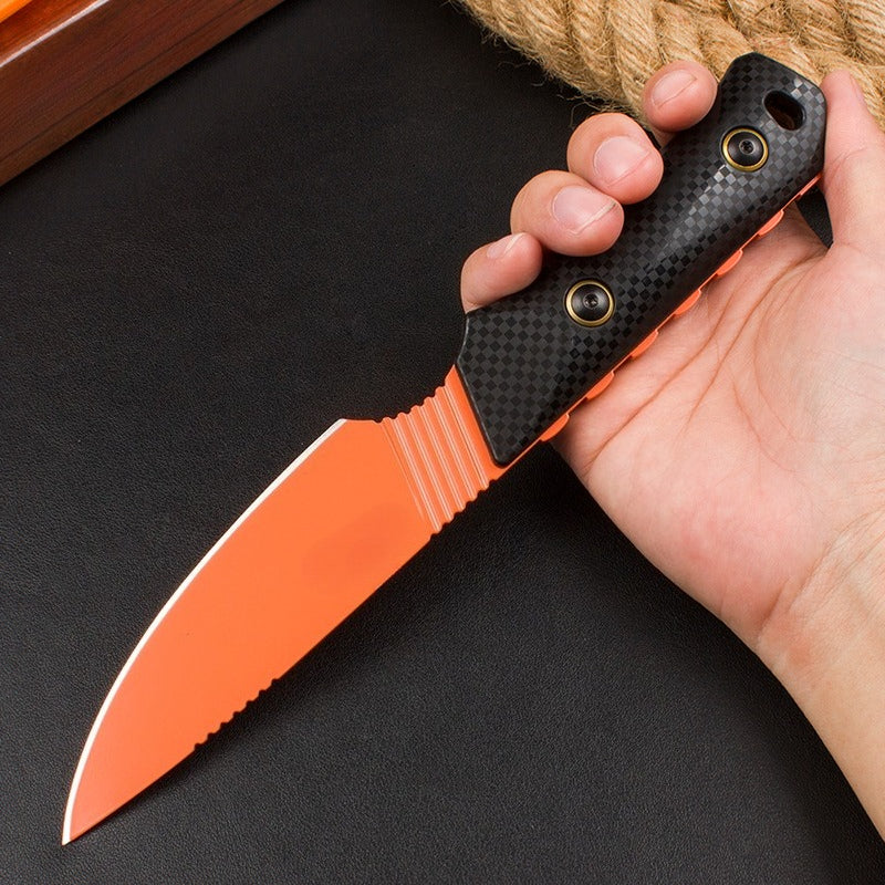 BM15600 Black Nylon Fiberglass Handle D2 Steel Orange Knife10