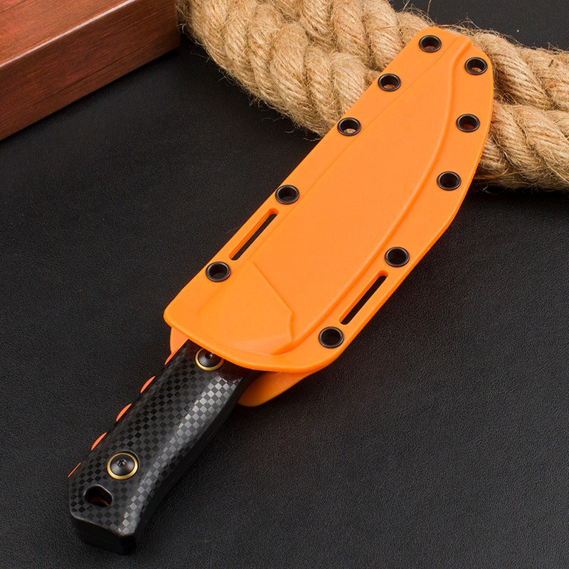 BM15600 Black Nylon Fiberglass Handle D2 Steel Orange Knife11