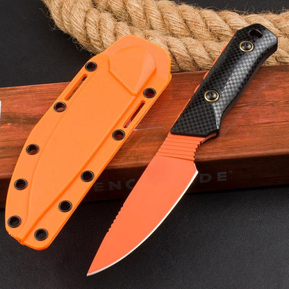 BM15600 Black Nylon Fiberglass Handle D2 Steel Orange Knife2