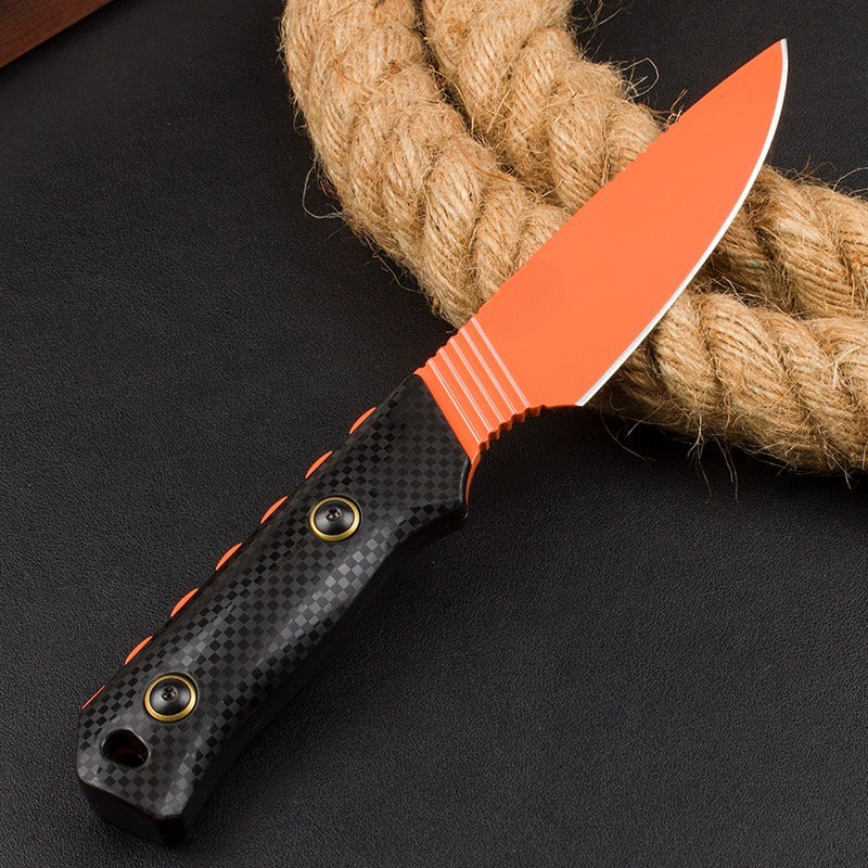 BM15600 Black Nylon Fiberglass Handle D2 Steel Orange Knife3