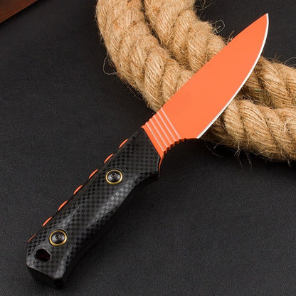 BM15600 Black Nylon Fiberglass Handle D2 Steel Orange Knife3
