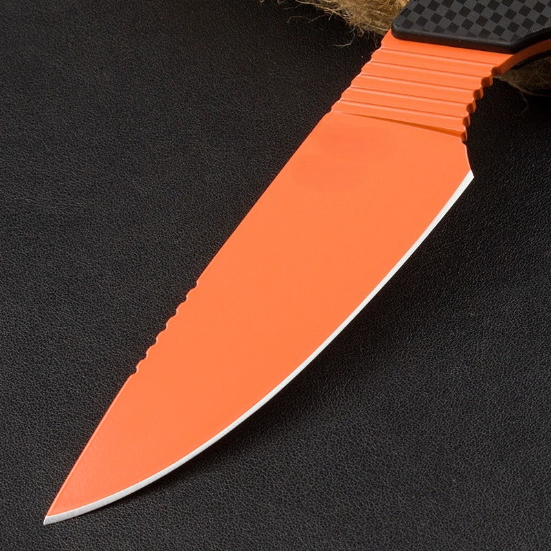 BM15600 Black Nylon Fiberglass Handle D2 Steel Orange Knife4
