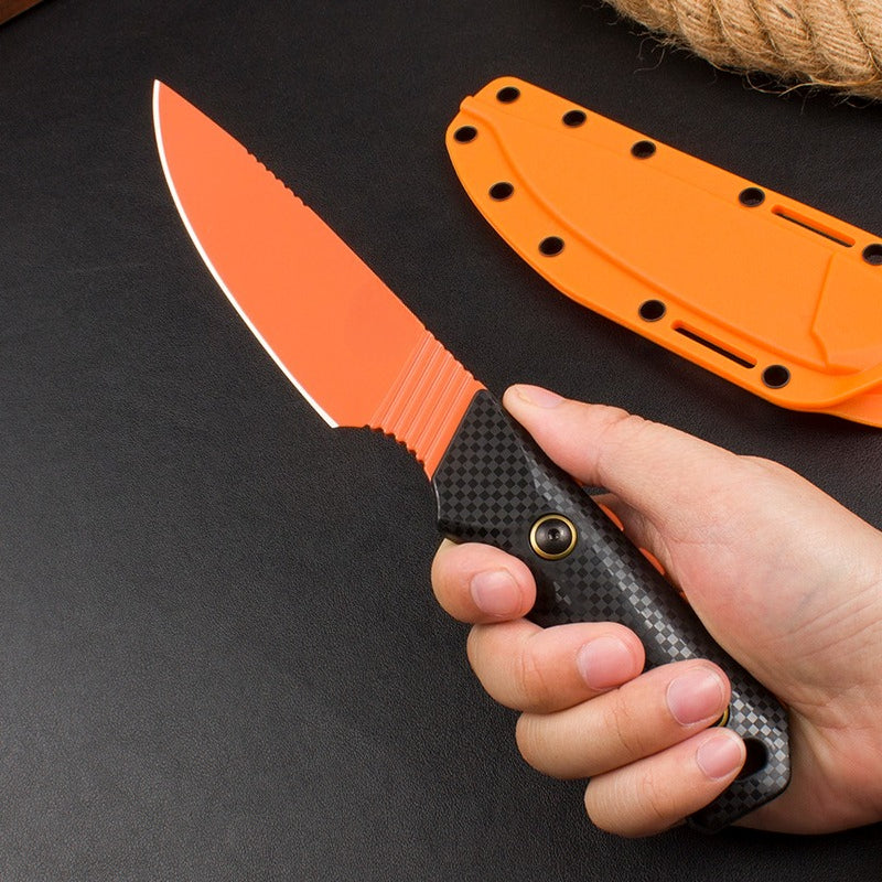 BM15600 Black Nylon Fiberglass Handle D2 Steel Orange Knife8