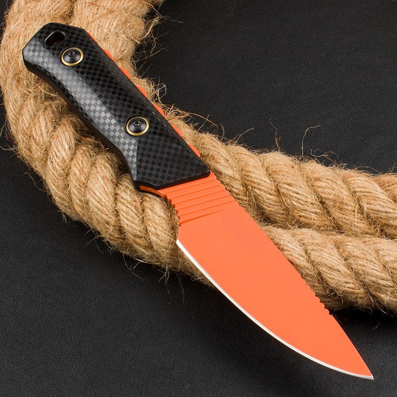 BM15600 Black Nylon Fiberglass Handle D2 Steel Orange Knife9
