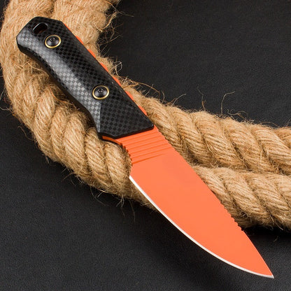 BM15600 Black Nylon Fiberglass Handle D2 Steel Orange Knife9