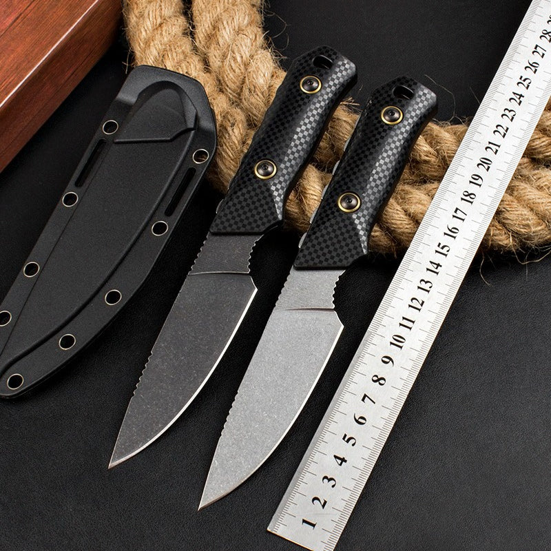BM15600 Nylon Fiberglass Handle Stonewashed Steel Knife