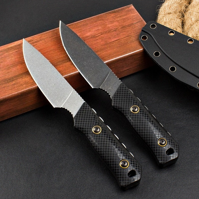 BM15600 Nylon Fiberglass Handle Stonewashed Steel Knife12