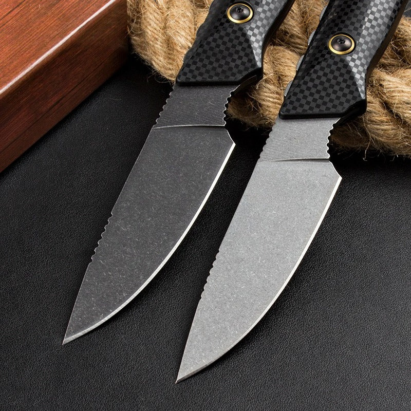 BM15600 Nylon Fiberglass Handle Stonewashed Steel Knife2