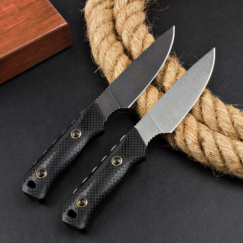 BM15600 Nylon Fiberglass Handle Stonewashed Steel Knife3