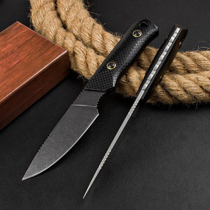 BM15600 Nylon Fiberglass Handle Stonewashed Steel Knife4