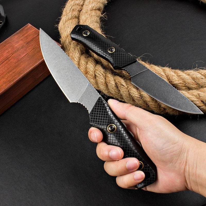 BM15600 Nylon Fiberglass Handle Stonewashed Steel Knife5