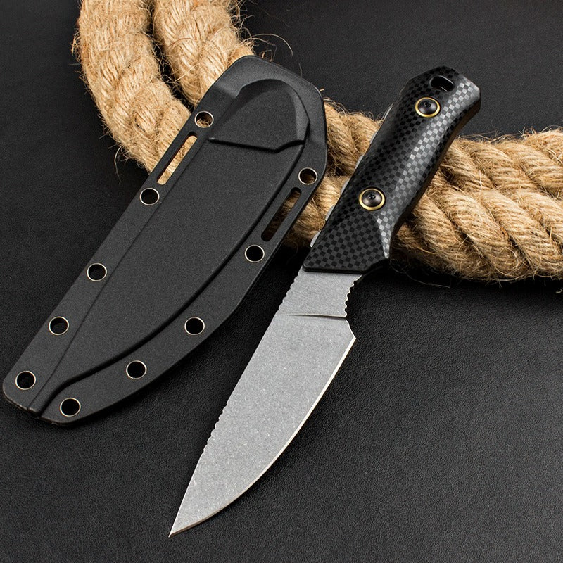 BM15600 Nylon Fiberglass Handle Stonewashed Steel Knife8
