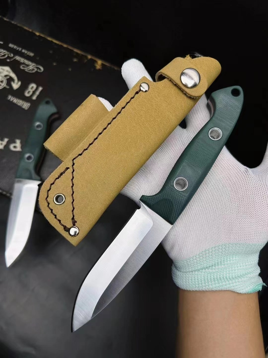 BM162 Green G10 Handle Knife5