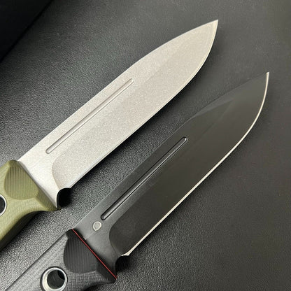 BM163 Black Stonewashed G10 Handle Knife10