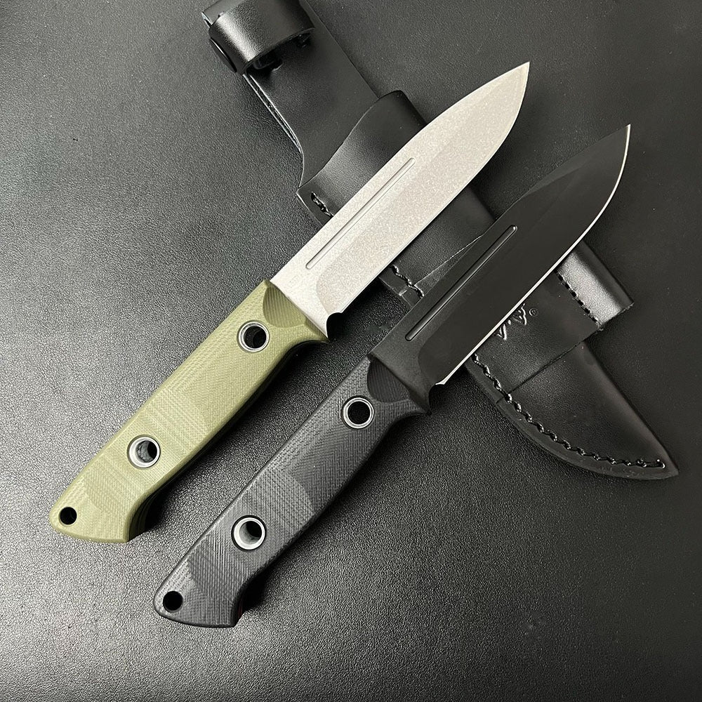 BM163 Black Stonewashed G10 Handle Knife6