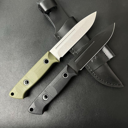 BM163 Black Stonewashed G10 Handle Knife6