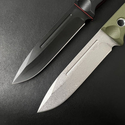 BM163 Black Stonewashed G10 Handle Knife7