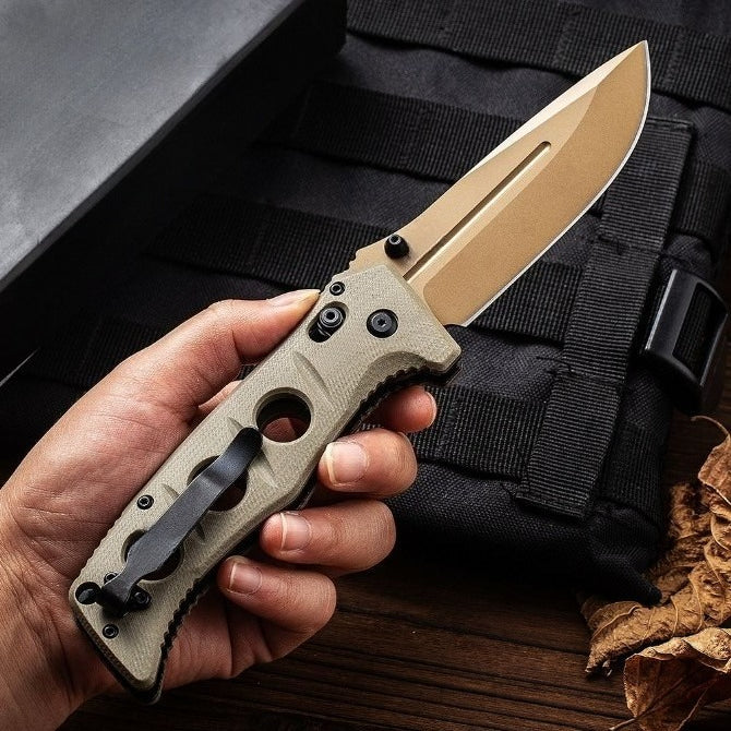 BM275SFE-2 D2 Steel Titanium Coated Folding Knife2