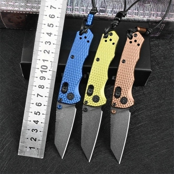 BM290 Aluminum Handle M4 Steel Folding Knife2