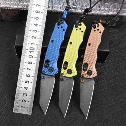 BM290 Aluminum Handle M4 Steel Folding Knife2