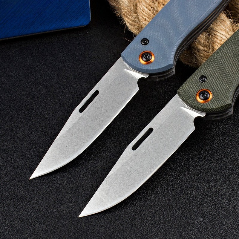 BM317 Stonewashed Steel Knife3