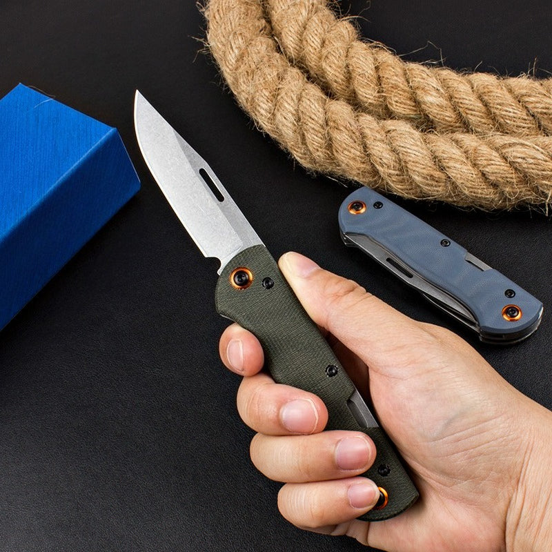 BM317 Stonewashed Steel Knife8