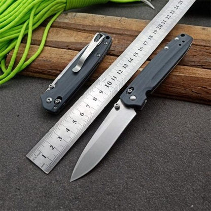 BM485 Blue G10 Handle Folding Knife