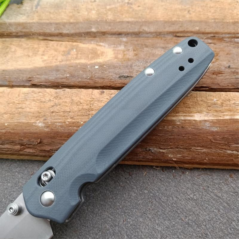 BM485 Blue G10 Handle Folding Knife2