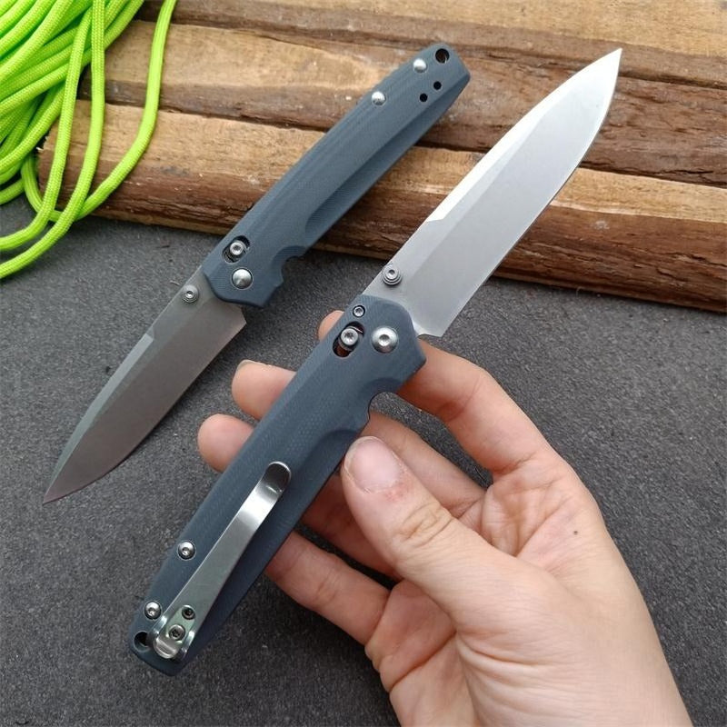 BM485 Blue G10 Handle Folding Knife4