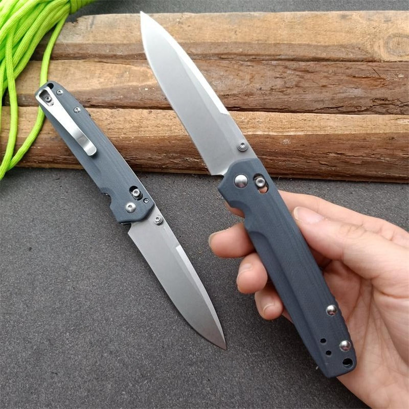 BM485 Blue G10 Handle Folding Knife6