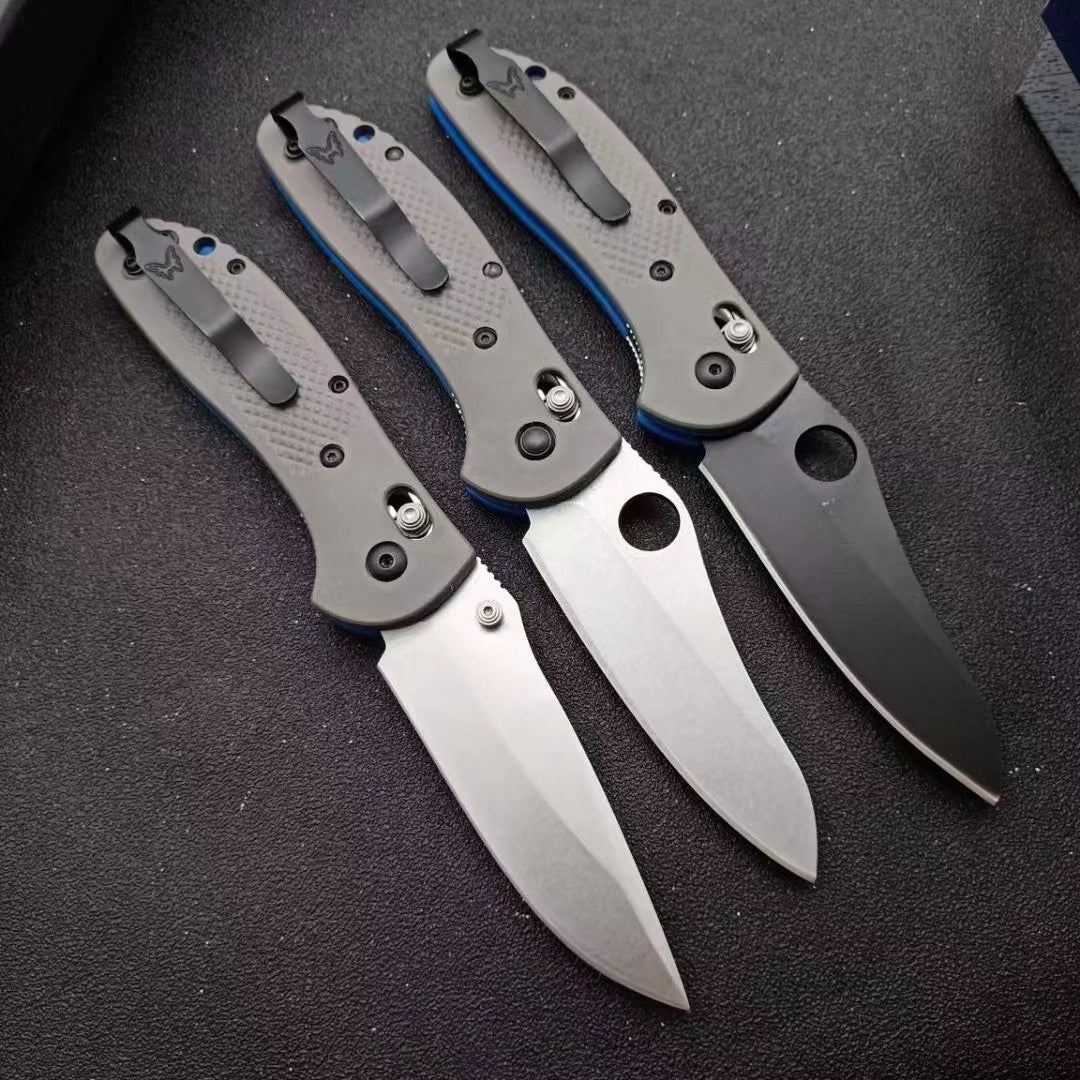BM550 D2 Stonewashed Folding Knife