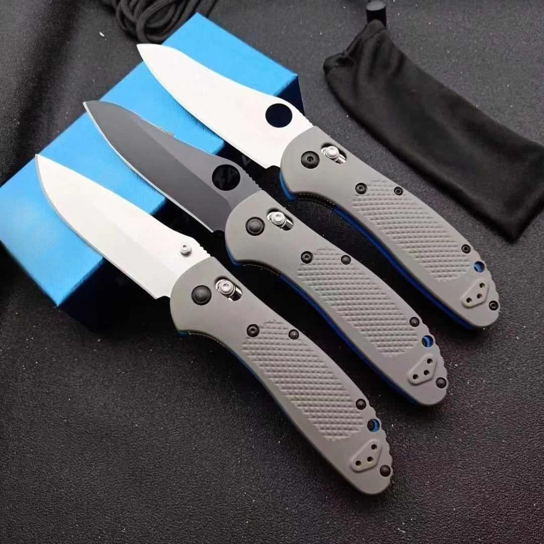 BM550 D2 Stonewashed Folding Knife