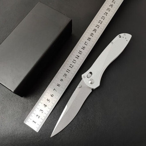 BM710 White Aluminum Alloy Handle Folding Knife