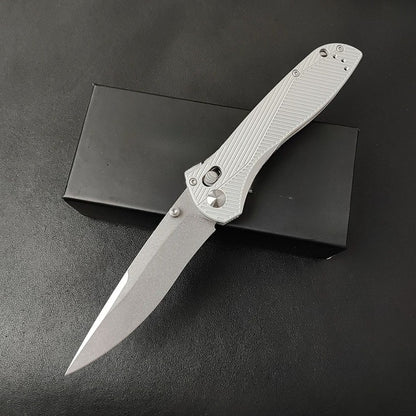 BM710 White Aluminum Alloy Handle Folding Knife3