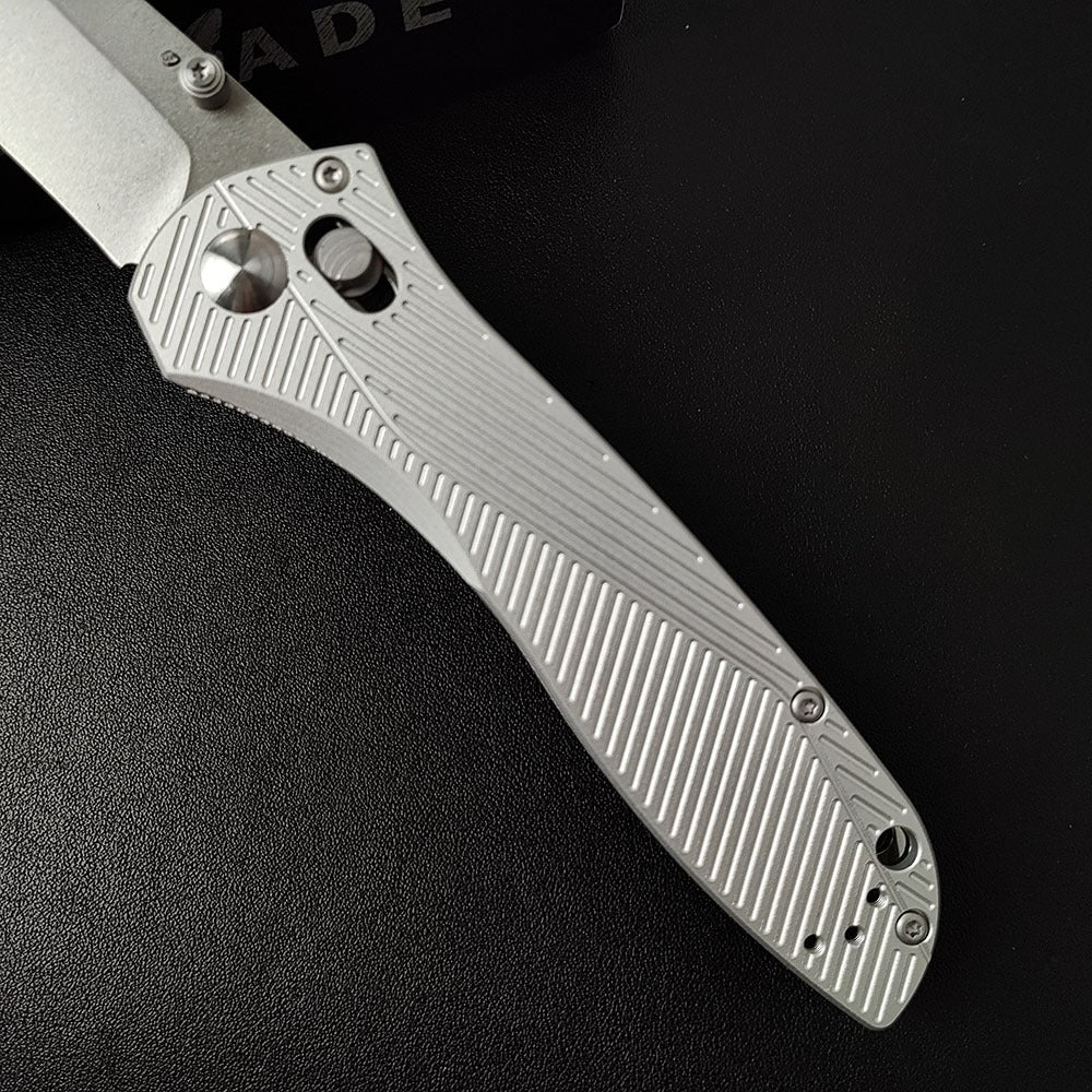 BM710 White Aluminum Alloy Handle Folding Knife5