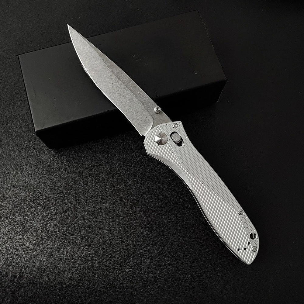 BM710 White Aluminum Alloy Handle Folding Knife6