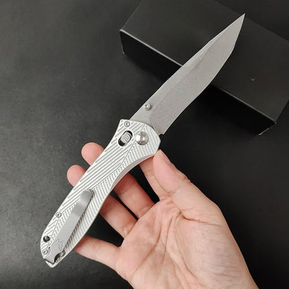 BM710 White Aluminum Alloy Handle Folding Knife8