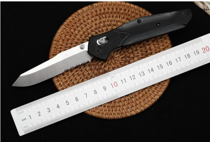 BM940  G10 Handle Stonewashed Folding Knife