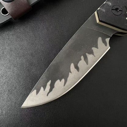 Black Tiger Stripe D2 Knife4