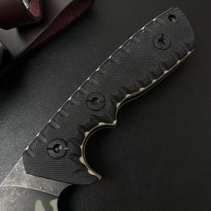 Black Tiger Stripe D2 Knife5