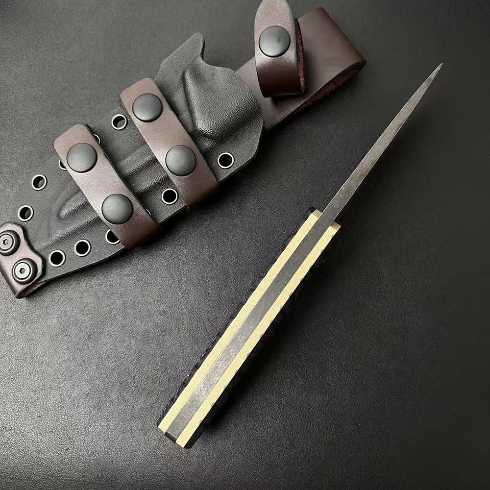 Black Tiger Stripe D2 Knife6