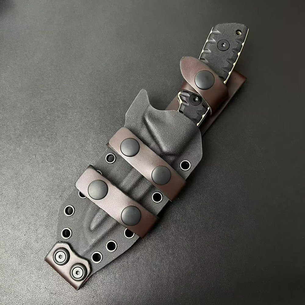 Black Tiger Stripe D2 Knife7