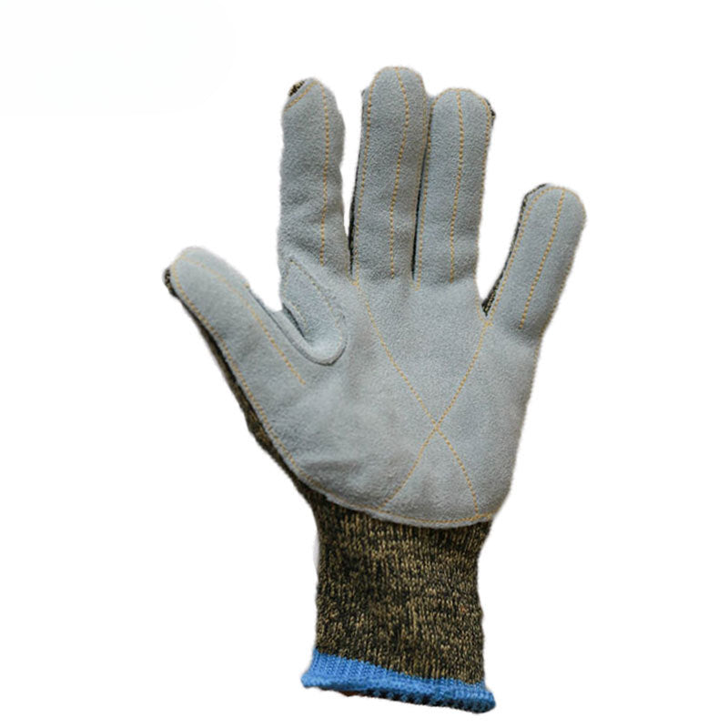Single Camouflage Safety Glove lying flat