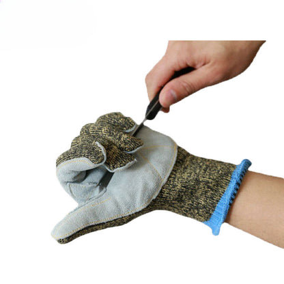 Bare hand cutting Camouflage Safety Glove on hand